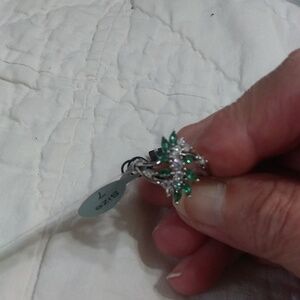 Dinner ring silvertone size 7